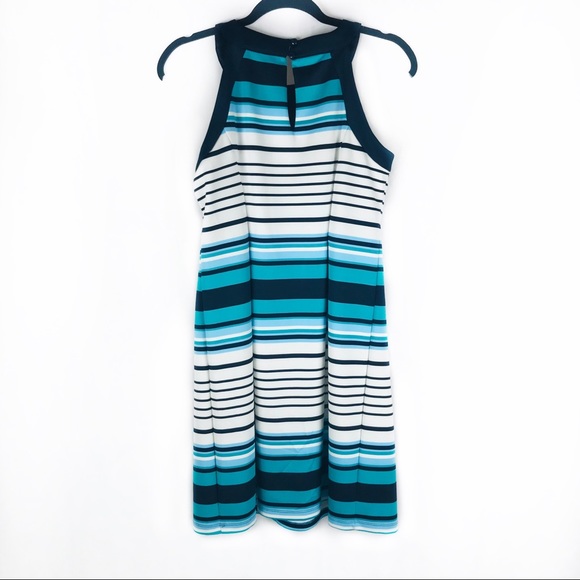 Enfocus Studio Blue and White Dress - Size 8 - Picture 4 of 8